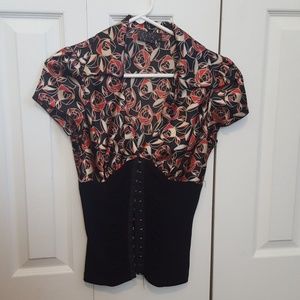 Satin corset style top size medium